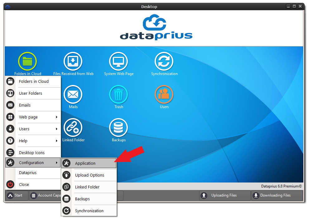 Access to configuration - application - dataprius