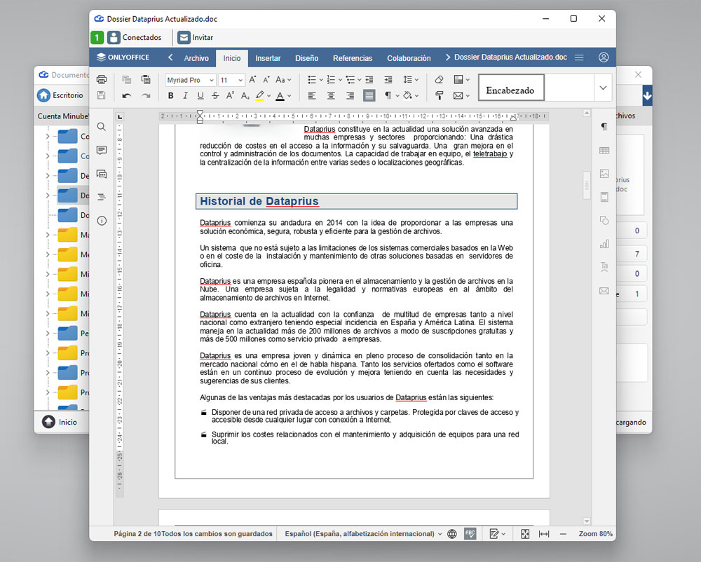 Edición Office Online | Manual Dataprius