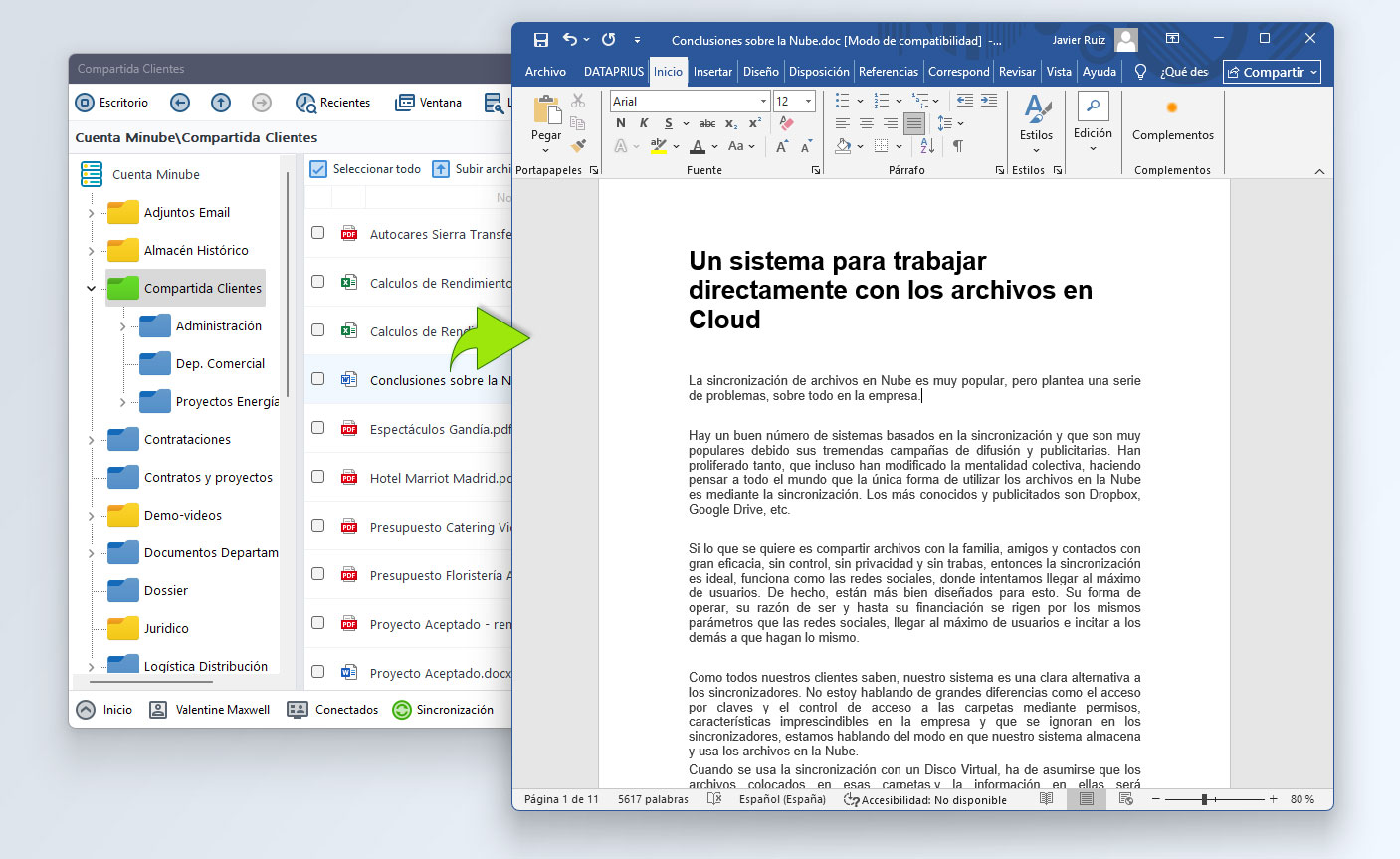 Abrir y editar cualquier tipo de archivo consiste en hacer doble click como en Windows.