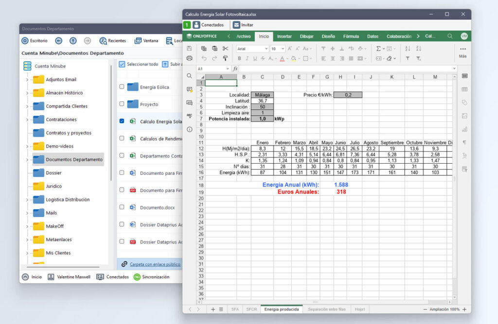 Archivo Excel en editor online